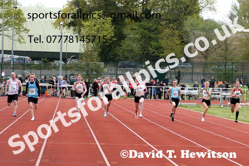 100 metres, 2021 NECAA Middlesbrough Open Meting, Sunday, May 9th. Photo: David T. Hewitson/Sports for All Pics